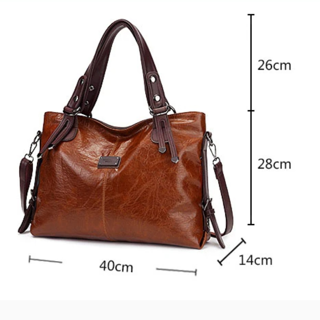 Bolsa Feminina de Couro Grande Modelo Ellegance